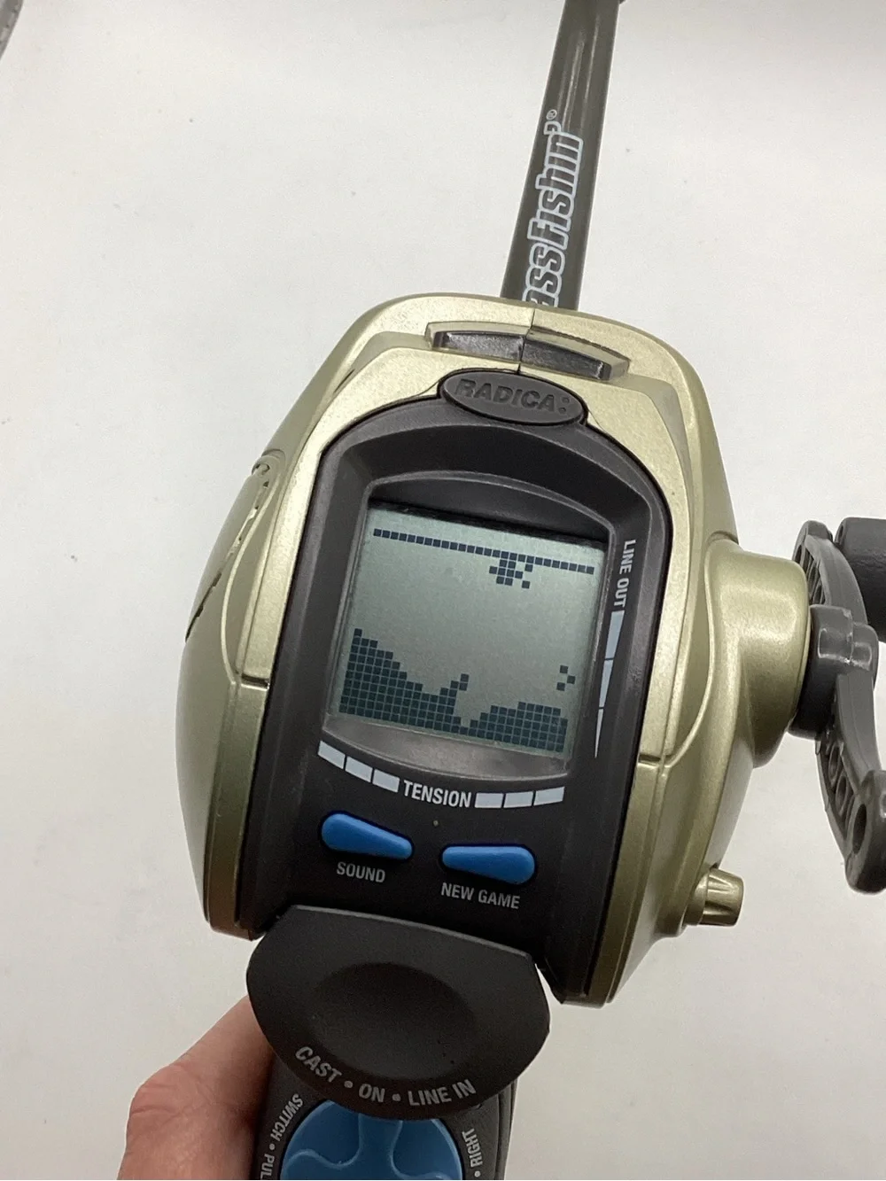 Radica Sport Bass Fishin' electronic handheld fishing game Vintage WORKS